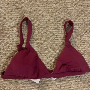NWT Andie Swim The Caicos Bikini Top- Wine